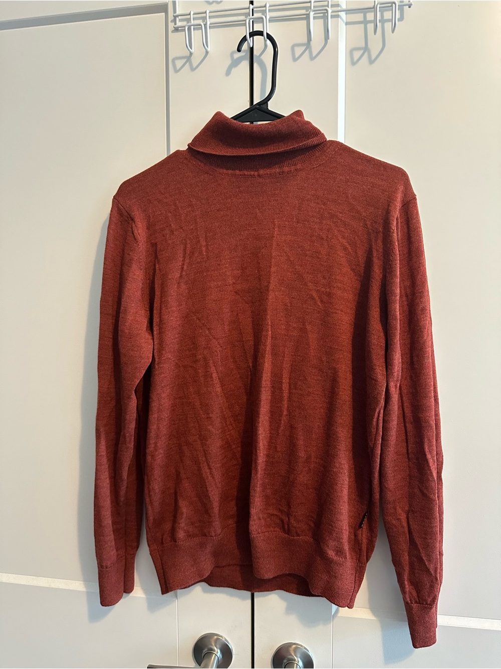 Men's Rust Turtleneck Sweater